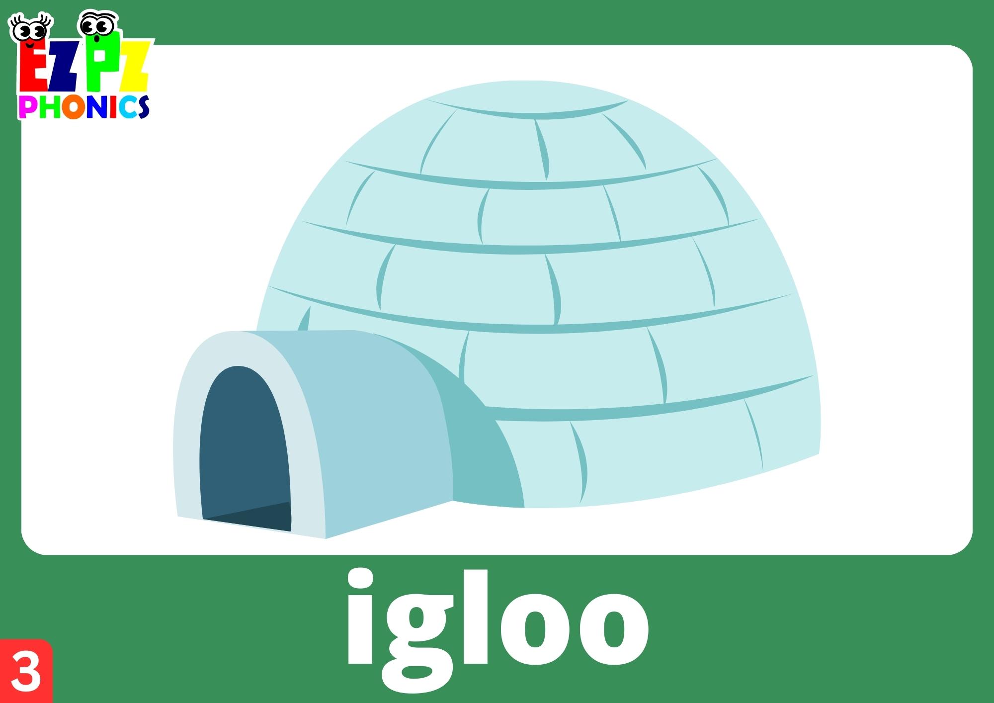 Letter Ii Words Phonics Flashcards with Images and Words Free Printable PDF or View Online For Homeschool Parents and Teachers to Teach Kindergarten and Preschool Children Group 3